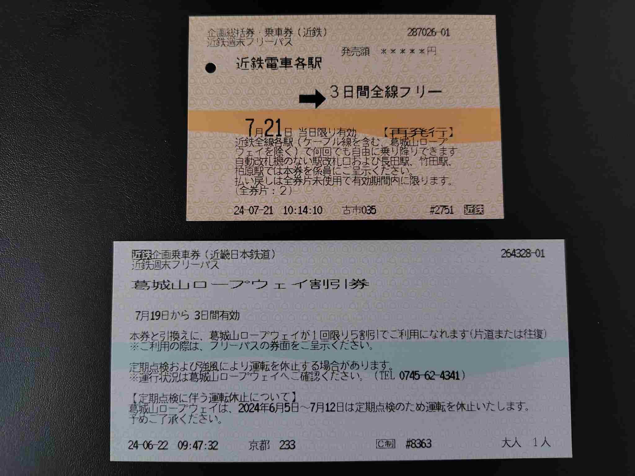 近鉄フリー切符