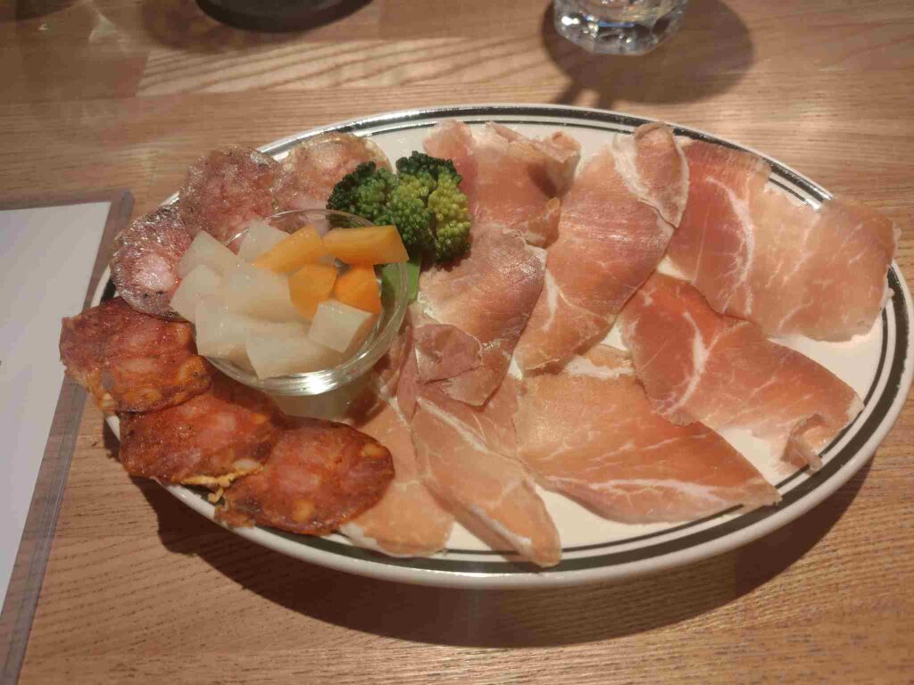 麦雑穀工房マイクロブルワリー生ハム盛り合わせ