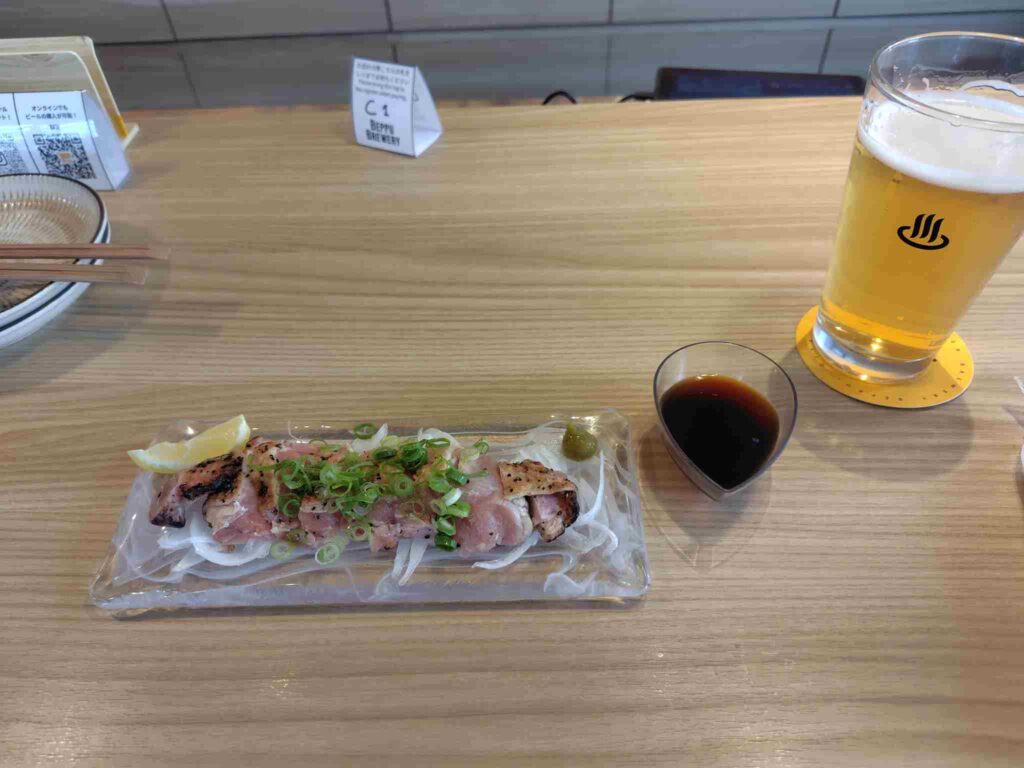 別府ブルワリー_地鶏のタタキ